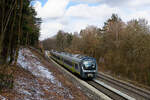 440 105 agilis als ag 84191 (Neumarkt (Oberpf) - Plattling) bei Etterzhausen, 20.03.2021