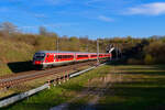 RE 4036 (München Hbf - Nürnberg Hbf) bei Allersberg (Rothsee), 25.04.2021