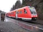 612 082-8 als RB 34264 in Naila (Oberfranken). Das Bild wurde am 14.03.2008 um 07:07 Uhr geschossen. 