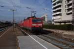 143 053-7 am 21.10.2009 in Frth Hbf.Auch im neuen Fahrplan fhrt an Mo-Fr eine Erfurter Doppelstockgarnitur als RB von Saalfeld bis Nrnberg und wieder zurck ber Saalfeld bis Naumburg.