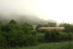 BR 610(Pendolino) frhmorgens bei Vorra im Pegnitztal.