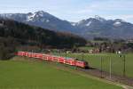 Regionalexpress Mnchen - Salzburg bei Vachendorf am 02.04.2011