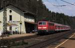 DB 111 170-7 vor RB 32118 Plattling - Neumarkt bei Einfahrt in Bhf.