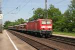 143 624-5 mit RE nach Nrnberg bei der Ausfahrt in Georgensmnd am 10.06.2010