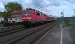 111 170 mit RB Bamberg - Ludwigsstadt und +35 (wegen STW-Strung) am 07.05.2012 in Gundelsdorf.