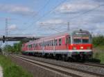 Steuerwagen Bauart Karlsruhe am Zugende der RB 59364 Bamberg - Lichtenfels kurz vor Bad Staffelstein; 13.05.2012  