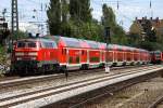 Die 218 463-8 zieht die RB von Mhldorf durch Mnchen Heimeranplatz am 18.07.2012