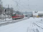 Ein Regionalexpress von Jena Saalbahnhof nach Lichtenfels verlsst am 09.