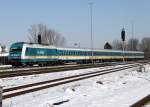 Der 223 064 mit dem Alex von Mnchen nach Lindau / Oberstdorf in Kaufering am 04.03.2013