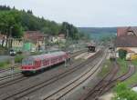 Eine Regionalbahn nach Bamberg verlsst am 16.