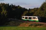 VT 20 mit der VBG 74266 nach Marktredwitz bei Oberteich, 27.09.2013