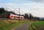 442 774 verlsst am 18.Januar 2015 als RB 59388 nach Saalfeld den Hp Gundelsdorf.