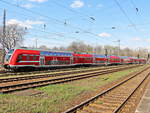 Einfahrt 445 007/ 445 003 als RE 5 nach Elsterwerder in den Bahnhof Zossen am 21.