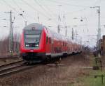 Hier verlsst der RE2 den Bahnhof von Lbbenau/Spreewald und macht sich auf den Weg nach Cottbus.