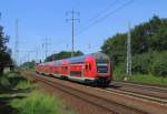 Mit Steuerwagen voraus fuhr der RE2-Umleiter (Berlin Hbf(tief) -> Cottbus) durch Diedersdorf.