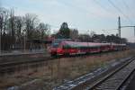 RB 18672 (442 630) mit RB 28824 nach Wustermark und Schönefeld Flughafen.