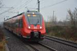 ET 442 (442 331/442 831) fährt am 19.11.2014 auf der RB 19 (92569) nach Lübben.