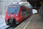 442 127 (Talent 2) fährt am 31.01.2015 auf der RB 22 (RB 28852) nach Michendorf.