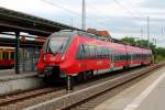 Der 442 120 auf der RB 20 nach Potsdam Hbf am 02.06.2015 in Oranienburg.