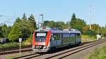 Eine RB81 nach Darmstadt Hbf nähert sich dem Bahnhof Darmstadt Nord.