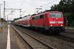 Durchfahrt am 20.06.2014 fuhr die Frankfurter 111 104 als SE60 (Heidelberg Hbf - Frankfurt Hbf) in Neu Isenburg ihrem Ziel entgegen.