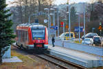 RE 4 am Haltepunkt Eggesin auf der Fahrt nach Bützow über Pasewalk. - 08.03.2017