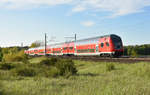 RE1 nach der Abfahrt vom Bahnhof Büchen, unterwegs in Richtung Schwerin.