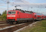 120 204-3 mit RE4305(Hamburg-Rostock)bei der Einfahrt im Rostocker Hbf.15.09.2018