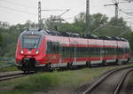 442 849 als S3(Güstrow-Warnemünde)bei der Einfahrt in Warnemünde Werft.31.05.2019