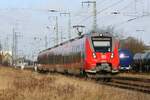 DB 442 840 / 442 340 | RE 3 / 3307 | Februar 2022 von Stralsund Hbf [WSR] nach Prenzlau [WPL] | hier Anklam [WAK]