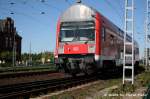 Die S1 der S-Bahn Rostock verlsst gerade Warnemnde.