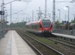 Hier 429 029-2 als RE9 von Sassnitz nach Rostock Hbf., bei der Ausfahrt am 19.6.2010 aus Bergen auf Rgen.