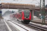 RE nach Hannover durchfährt den Bahnhof Stubben.