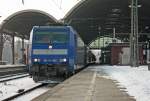 185 CL-009 mit der ERB 92341  Gra-Schnupper-Express  nach Hamm in Mchengladbach Hbf 15.2.2010