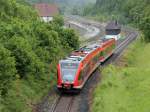 RB 55 der Kurhessenbahn verlsst Brilon Wald Richtung Korbach.