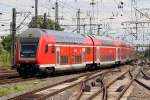 RE 1 nach Aachen mit Schublok 146 023-7 Einfahrend in den Dortmunder Hbf.