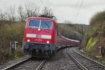 4861 wegen Unwetterschden mit auerplanmigem Halt vor der Einfahrt Herchen 19.01.2007