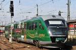 642 806-3 verlässt am 30.9.2017 als RB60 (TL81143) nach Görlitz den Dresdener Hauptbahnhof.