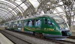 Die Länderbahn GmbH (trilex) mit 642 306 (95 80 0642 306-4 D-DLB/95 80 0642 806-3 D-DLB) als RB60 nach Görlitz in Bereitschaft im Dresdener Hbf.