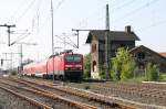 Die, ber Dessau verkehrende, RB 26286 Leipzig-Falkenberg(Elster),  durchfhrt am Morgen des 30.06.2009 den unteren Bahnhof in Delitzsch.