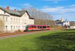 Am 28.10.2013 verlt RB 23715 der Erzgebirgsbahn, nach dem planmigen Halt, den Bahnhof Zschopau in Richtung Annaberg-Buchholz.