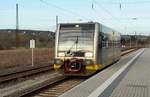 Burgenlandbahn 672 908 als RB 26884 von Naumburg (S) Ost nach Wangen (U), am 11.03.2017 in Naumburg (S) Hbf.