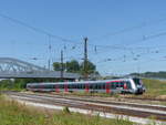 abellio 9442 314  Die Wartburg  als RB 74664 von Halle (S) Hbf nach Saalfeld (S), am 28.06.2019 in Naumburg (S) Hbf.