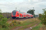 Die weiße Taube musste am 24.09.20 nicht dran glauben, als ein RE 13 von Magdeburg nach Leipzig durch Jeßnitz fuhr.