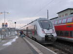 abellio 9442 315 als RE 74060 nach Erfurt Hbf, am 23.01.2016 in Naumburg (S) Hbf.