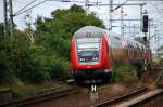 Ein RE aus Eisenhttenstadt erreicht am 03.08.09 den Bahnhof Biederitz.