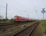 RB 16915 nach Lichtenfels, bei der Ausfahrt in Naumburg (S) Hbf; 29.04.2010