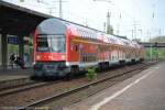 Der am 20.04.2011 frisch revisionierte DABbuzfa760 steuert als RE 18719, der Linie RE7 (Wnsdorf-Waldstadt - Dessau) auf Dessau zu.