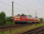 DB 143 610-4 mit der RB 26271 von Halle (S) Hbf nach Groheringen, in Naumburg (S); 25.08.2011