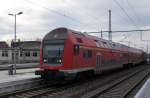 Doppelstock-Steuerwagen der Bauart DABbuzfa 778 als RE unterwegs nach Halle (Saale) Hauptbahnhof. Wagennummer: 50 80 86 - 03 151 - 7 DABbuzfa 778.0 - beheimatet in Halle/Saale. Aufgenommen vor dem Fahrplanwechsel in Sangerhausen im Dezember 2015.